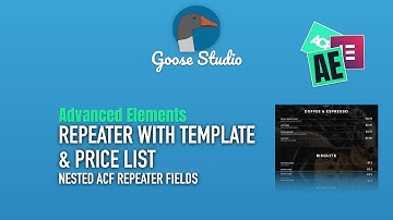 Price Menu with categories (Nested repeater fields) - Advanced Elements - Elementor