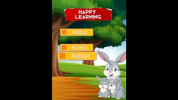 rabbit🐰🐰👈#shorts find the right word#youtubevideo #happylearning