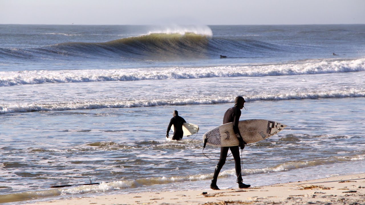 Surfing 3/8/2014 - Long Beach Island, NJ - YouTube