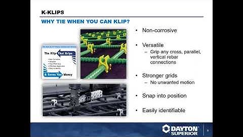 Kodi Klip Rebar Connector System - Webinar Training by Dayton Superior