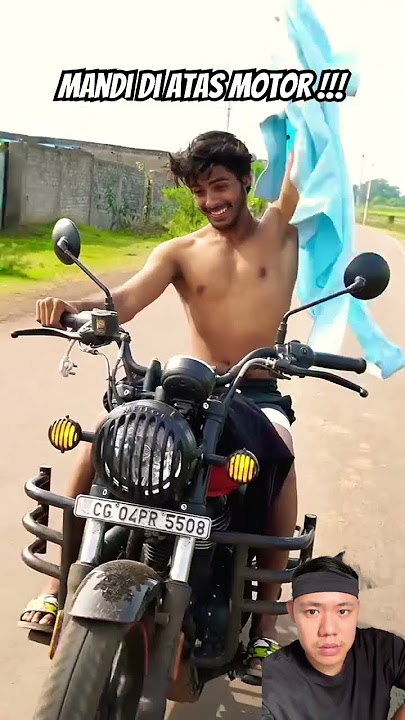 Mandi di atas motor #comedy #bikelife #funny #automobile #vlog #explore #cycling