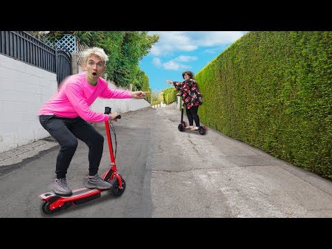 ELECTRIC SCOOTER CHASE to SPY ON MYSTERY NEIGHBOR!! (Tracking Device Evidence Found)