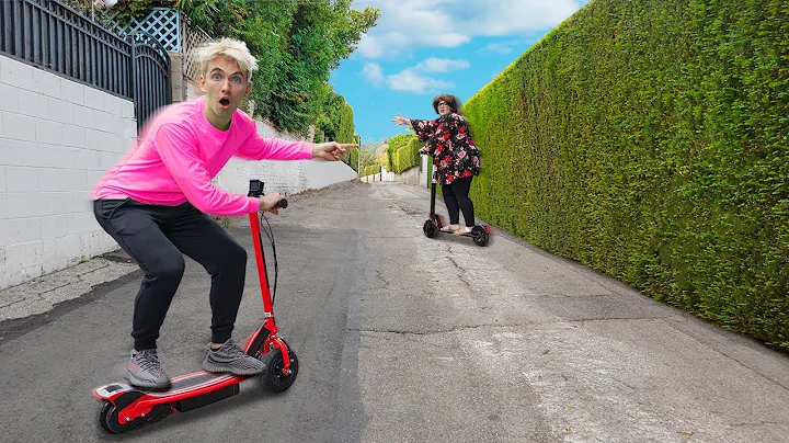 ELECTRIC SCOOTER CHASE to SPY ON MYSTERY NEIGHBOR!...