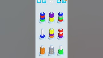 Nuts Sort Level 51 #gameplay #nutssort #puzzlegame #shortsfeed #shortsvideo #shorts