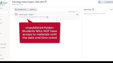 Intermediate Schoology Module 2 Folder Publish Unpublish Date Range