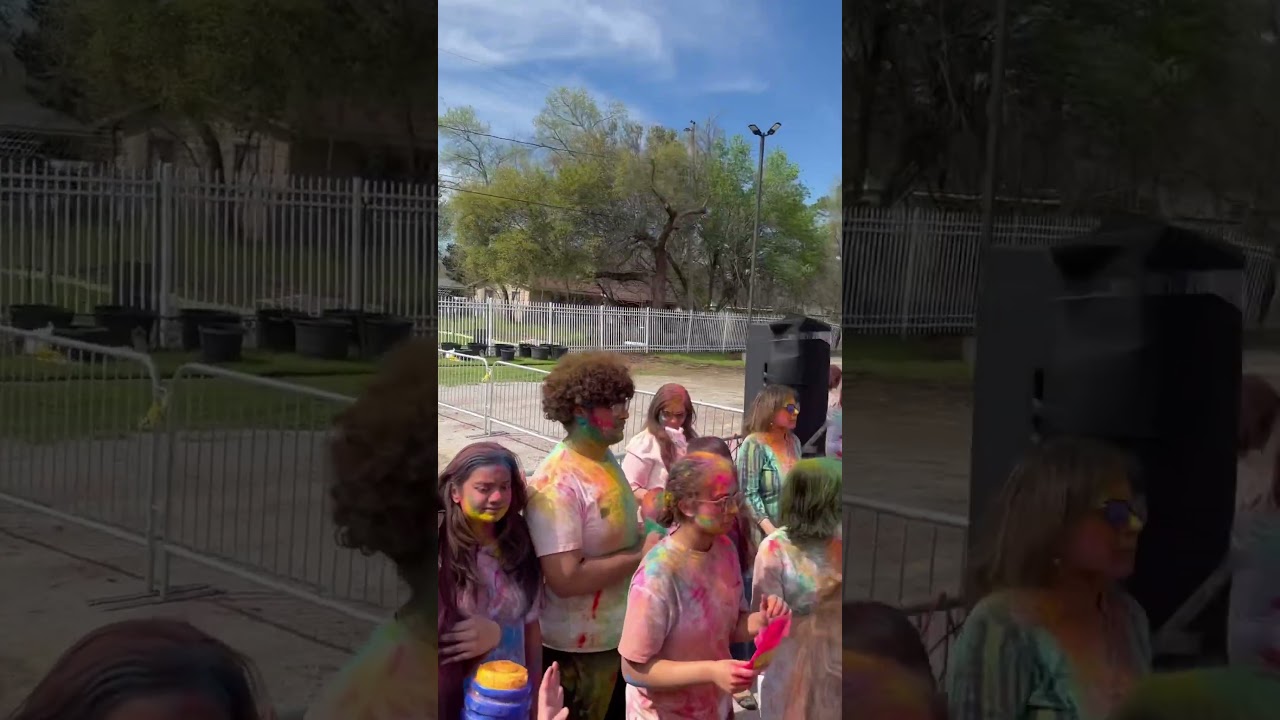Holi color festival in Dallas dfw temple spring 2023