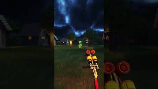 Firework Gun Vs Realistic Creeper / Minecraft Rtx #Shorts #Minecraft