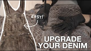 How to Transform Old Jeans in 3 Easy Steps - Easy Stencil & Paint