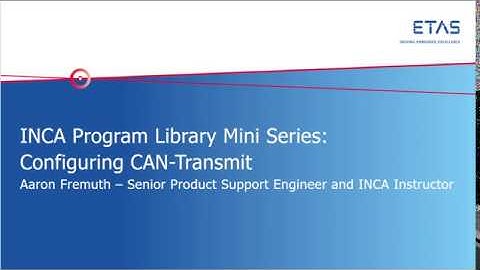 INCA Program Library: Configuring CAN-Transmit