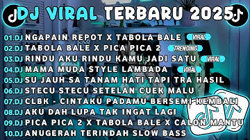 DJ TIKTOK TERBARU 2025-🎵 DJ NGAPAIN REPOT X TABOLA BALE🎵 DJ TABOLA BALE X PICA PICA 2