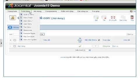 Học thiết kế web Joomla - Bài 7- Quản lý chủ đề con