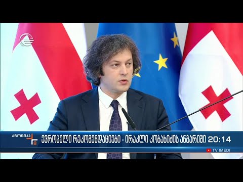 ევროპული რეკომენდაციები - ირაკლი კობახიძის ანგარიში