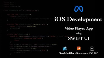 Video Player using Swift UI | Meta iOS Development | iOS 16.0 | Simulator |Storyboard|ViewController