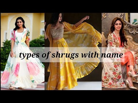 Different types of shrugs with their name | shrug designs |trendy girl