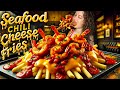 Seafood Chili Cheese Fries Mukbang 🦀🔥 | CRAZY DESHELLED SEAFOOD FEAST | ASMR MUKBANG | SEAFOOD