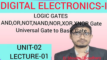 DIGITAL ELECTRONICS-1 LECTURE 01 UNIT 02