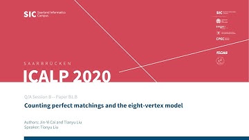 B1.B — Counting perfect matchings and the eight-vertex model