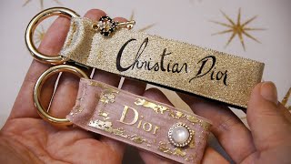 【Dior】ブランドリボンを可愛くリメイク♡オリジナルキーホルダーの作り方