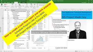 Learn 3 Ways to create a cash flow report & S curve in MS Project.  MS Project Made Easy Tutorial 21 screenshot 4