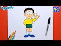 How to Draw Nobita from Doraemon | Easy Drawing Tutorial