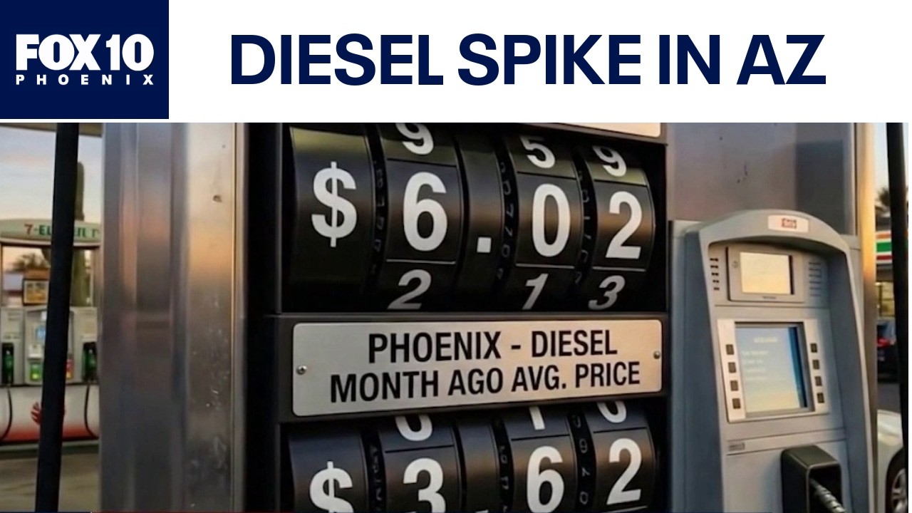 Diesel spike driving up prices for AZ drivers | FOX 10 Phoenix - YouTube