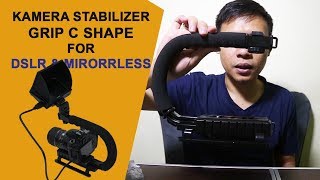 Camera Stabilizer Grip Video Handle C Shape untuk DSLR Mirorrless GoPro Hero Xiaomi Yi