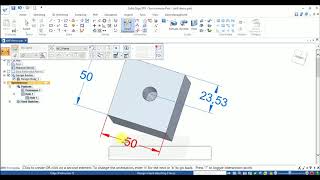 Solid Edge Tutorial for Beginners - Create a simple hole with finite extent with V bottom