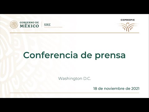 Conferencia de prensa. Washington D.C.