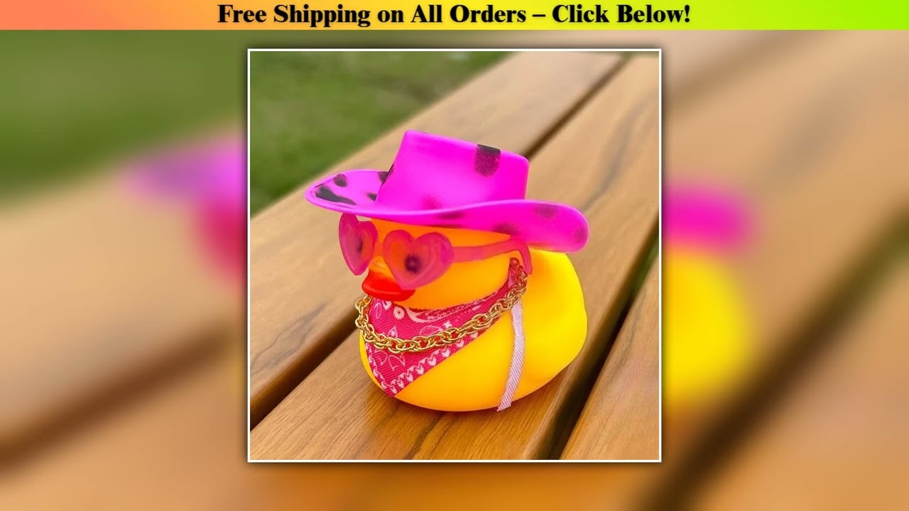 Car Decoration Rubber Cowboy Duck Car Dashboard Decorations Pink Cowboy Hat Rubber Ducks, Duck for