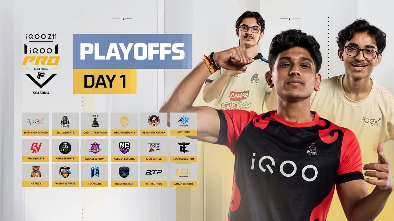 iQOO Pro Series Season 4 - Playoffs | Day 1 #iQOOProSeries #iQOOZ11 #FreeFireMAX