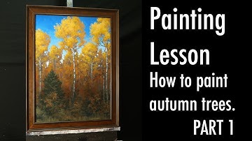 How To Paint - Part 1 - yellow poplar tree acrylic painting lesson, start to finish with Tim Gagnon