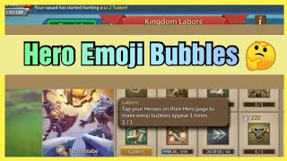 Tap Your Heros On their Hero Page To Make Emoji Bubbles 1 Times | Lords Mobile | Kingdom Labors screenshot 1