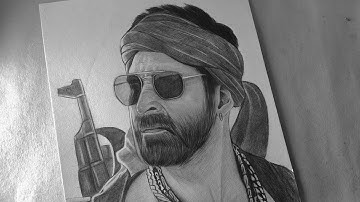 Drawing Akshay Kumar as Bachchan Pandey l Timelapse video l
