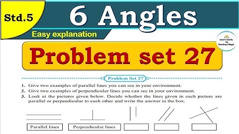 Problem set 27 | Angles | Chapter 6 | 5th standard | Maths