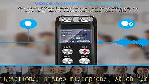 48GB Digital Voice Recorder: Voice Activated Recorder with Playback, Audio Recording Device for Lec