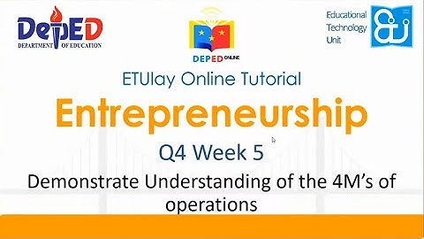 Demonstrate Understanding of the 4M