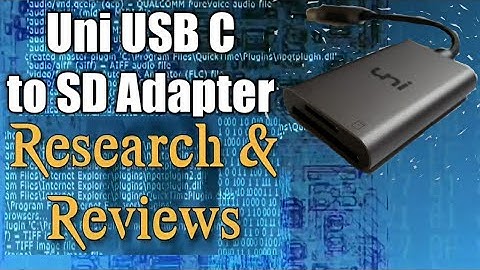 Uni USB C to SD Adapter Review