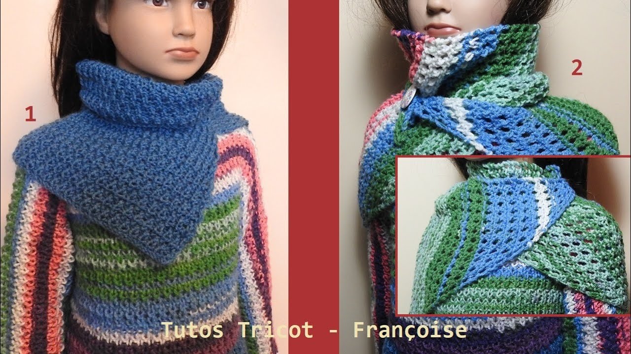 Tuto Tricot Tour de cou en toutes tailles / Cache-Col facile / Tour de ...