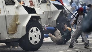 Venezuela National Guard Run Over Protesters