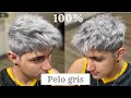 Como hacer el pelo GRIS 😱🚨🔥 paso a paso en español ✅