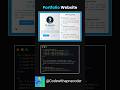 Personal Portfolio Website 2025 | Modern Web Design Inspiration #shorts #html #css #coding