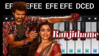 Ranjithame Song Piano Notes | Varisu | Vijay | Rashmika Mandhanna #varisu screenshot 4