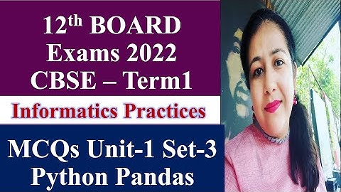 Case Study Based MCQs on Python Pandas (DataFrame) Cbse Class 12 I.P. Term1 Preparation #cbse #k12