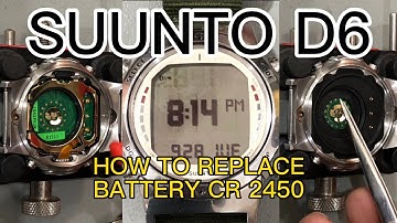 HOW TO REPLACE BATTERY AND HOW TO SET/SUUNTO D6