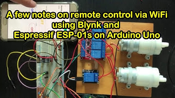 Notes on Remote Control via WiFi using Blynk and Espressif ESP-01S on Arduino Uno