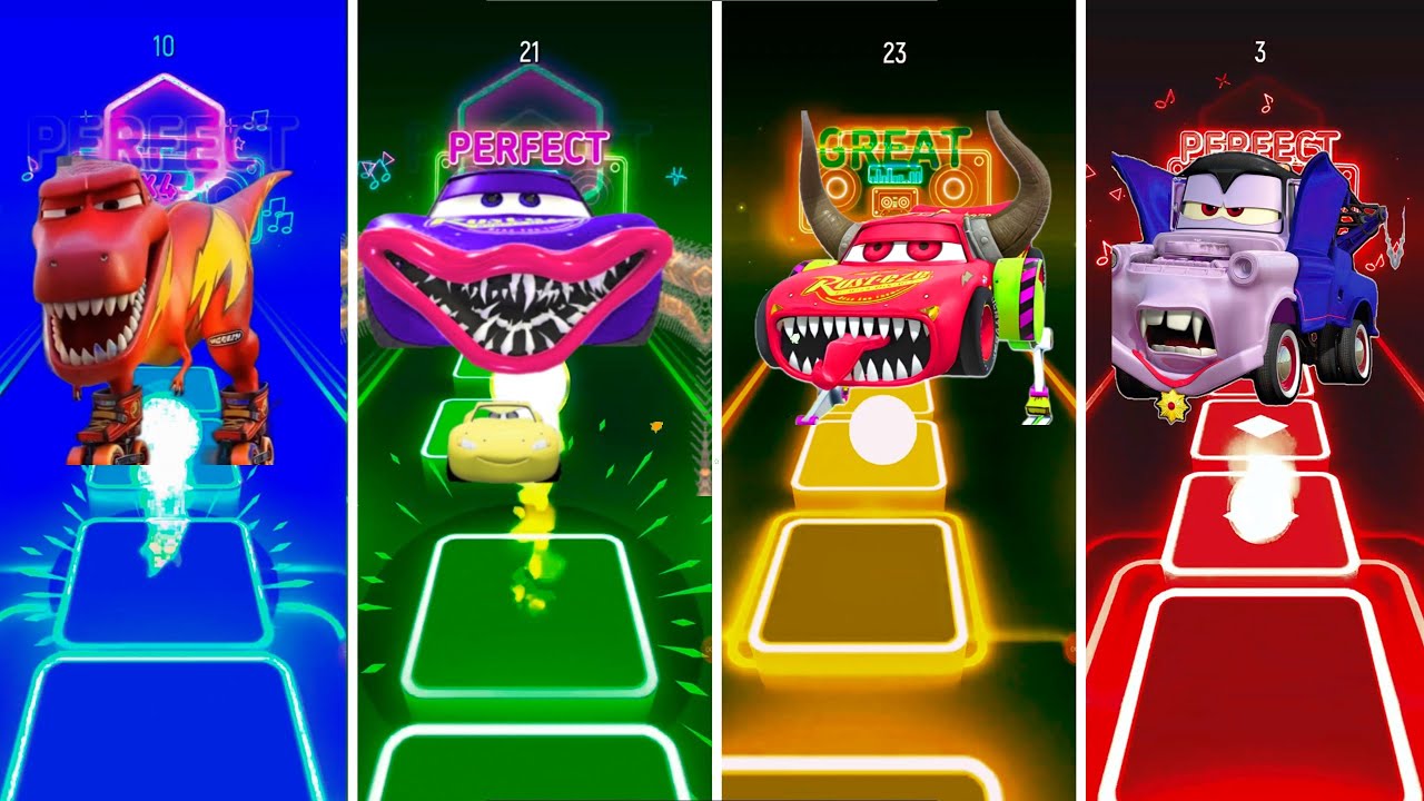 Epik Tiles Hop - Lightning McQueen Cars Battle EDM Rush!