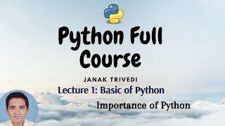 Lecture1. Basic of Python  || Python Programming Theory