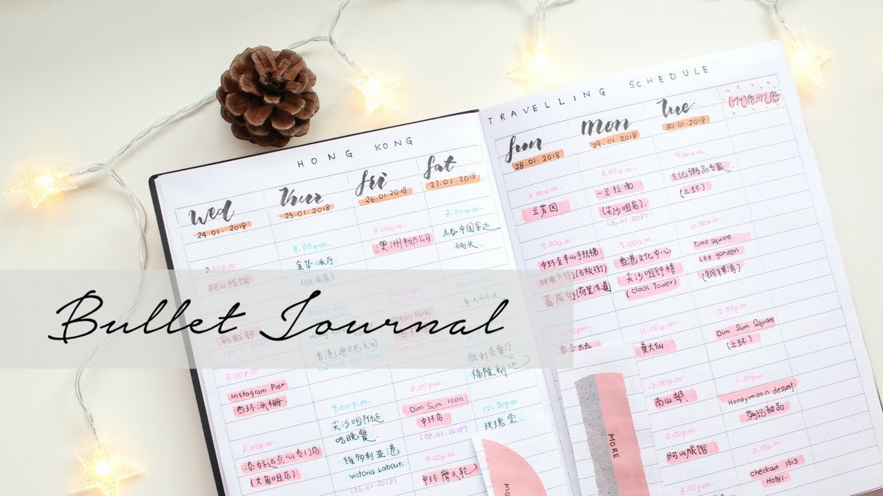 Bullet Journal Setup & Review 2018 子弹笔记设计 bullet journal addict