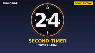 24 seconds Timer with Alarm | Perfect for Power Naps