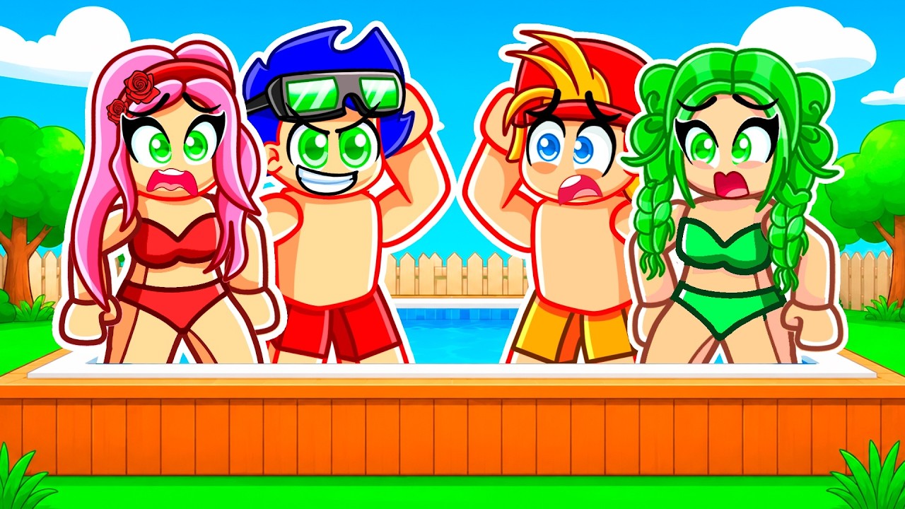Sobrevive 100 DÍAS en UNA PISCINA GIGANTE en Roblox Brookhaven...